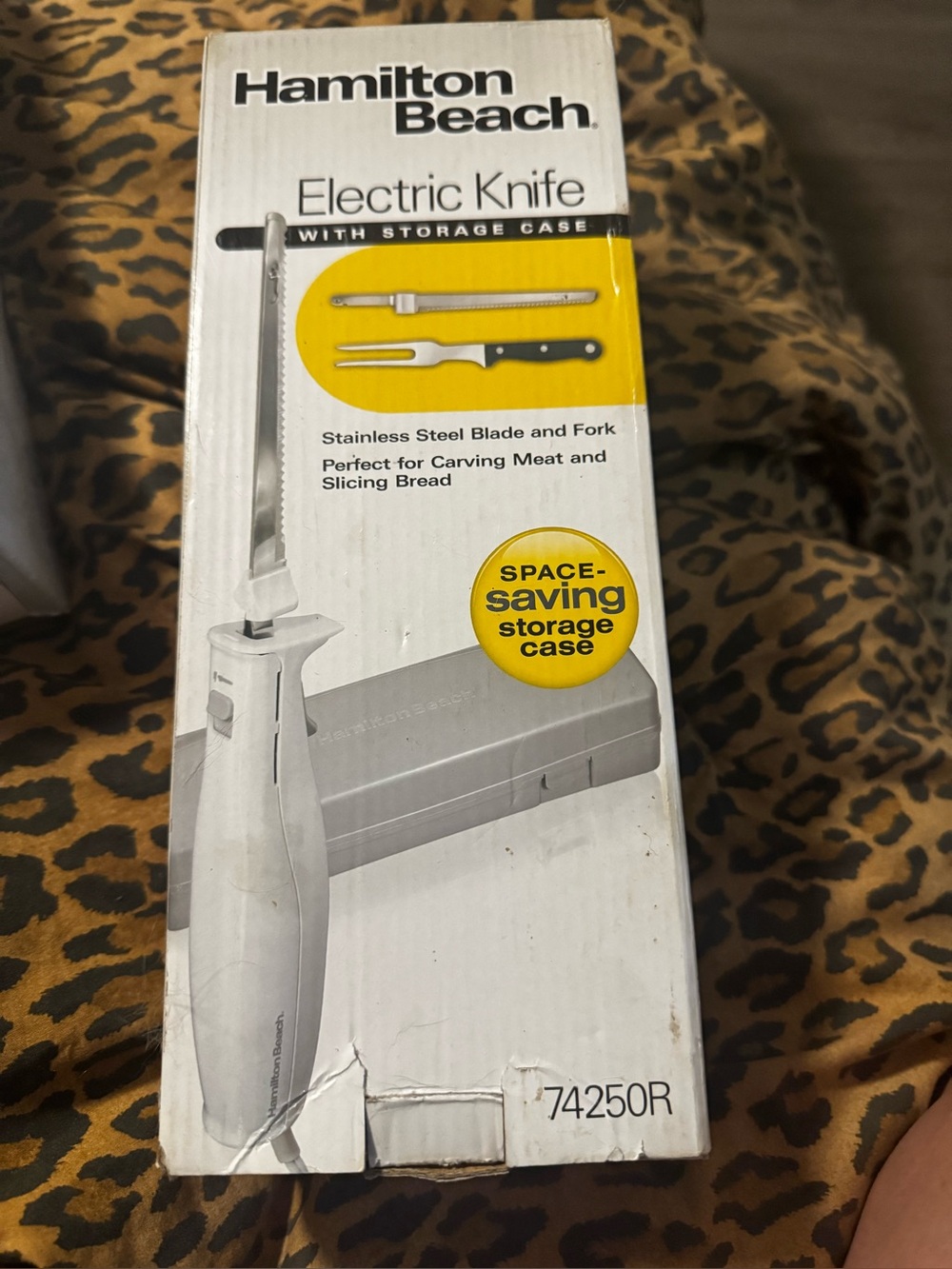 Hamilton Beach Electric Knife in White - Stainless Steel Blade